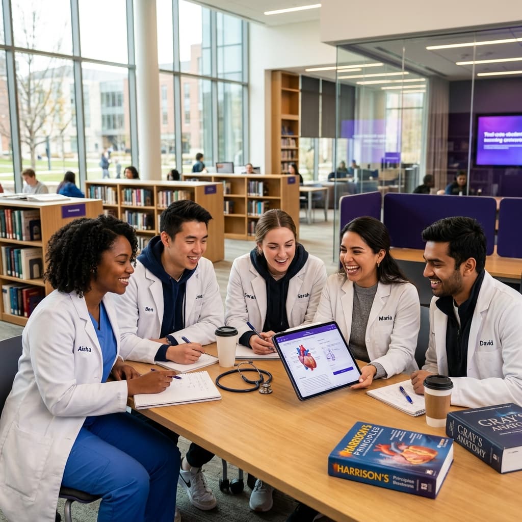 Students preparing for exams